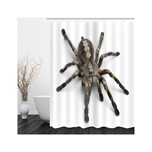 Whoiy Tenda Doccia Antimuffa 180x200, Tenda per Doccia Tessuto Grande Ragno Tenda da Doccia Impermeabile per Bagno, Caffè