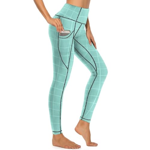 Legging vert menthe confortable avec poches pour ne plus glisser pendant le yoga