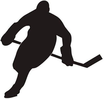 Amazon Hxcok アイスホッケー選手シルエットウォールステッカースポーツビニール壁デカール用スポーツボーイズルームリムーバブルブラックアート壁画 壁紙57 56センチ ウォールステッカー オンライン通販