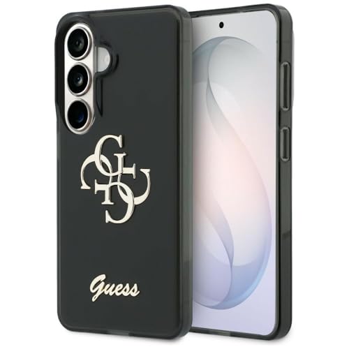 CG MOBILE Guess IML Big Metal 4G Script Coque pour Samsung Galaxy S26 (Noir)
