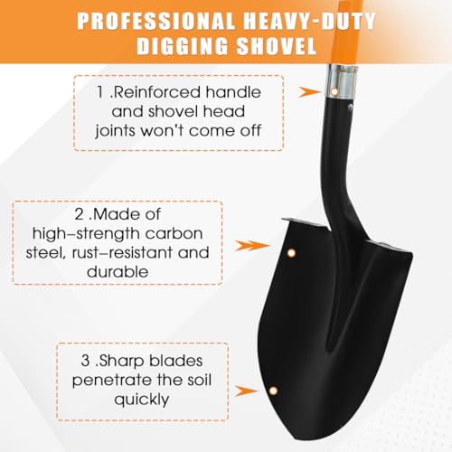 Dikuyeel SH_YQ Shovel For Digging, Heavy Duty Shovel thumb #1