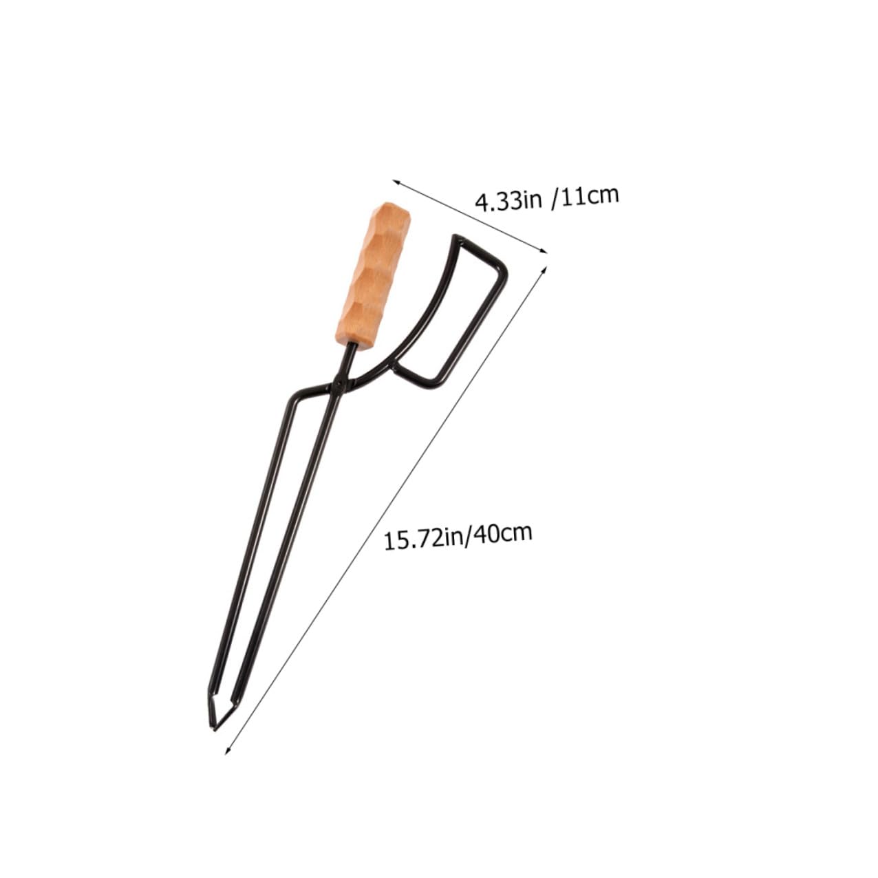 SHINEOFI Pinze Caminetto per Barbecue Outdoor con Manico Isolante Pinze Lunghe per Carbonella e Tronchetti Strumento Multiuso Antiscottatura per Campeggio e Falò