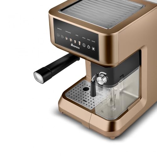 KARACA MyCaffe Barista S10 Espresso, Latte & Cappuccino Coffee Machine with Integrated Milk Tank, 1,8L, 1350W, Touch Control Panel, 15 Bar Pump Pressure, Hot Milk Function, Walnut Brown - Image 7