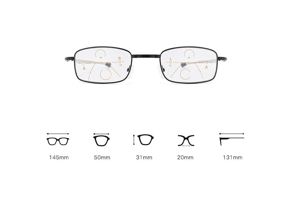 Lesebrille mit Tasche – Faltbare tragbare Lesegeräte für Männer und Frauen – 2-in-1-Sonnenbrille mit Metallrahmen und Lesebrille,Gold,+1.00
