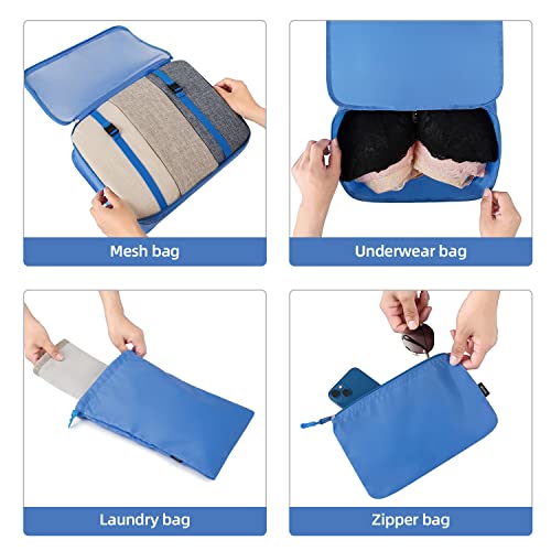 Image of BAGAIL 6 Set /8 Set /10 Set Packing Cubes Various Sizes Packing Organizer for Travel Accessories Luggage Carry On Suitcase