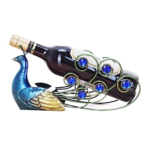 Soporte para botellas de vino de hierro para mesa miniatura 1