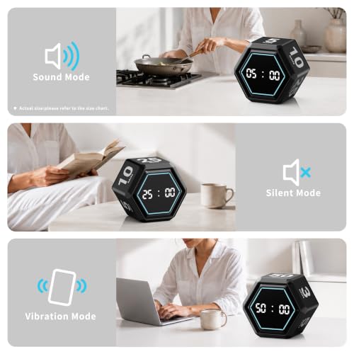 Visual Productivity Timer with Stopwatch, 5 & 25 Minute Presets - Image 5