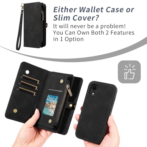 Protection iPhone XR intégrale zippée pour éviter de perdre vos cartes bancaires - 5