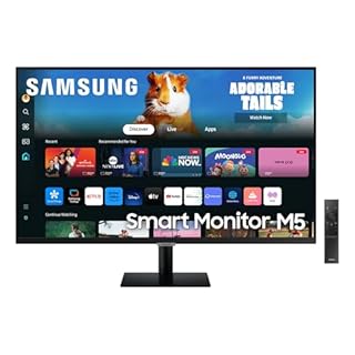 Samsung Smart Monitor M5 Noir - 32'' - Dalle VA, FHD (1920 x 1080), 60Hz, 4ms, Inclinable, 2 x HDMI (1.4), 2 x USB-A, Smart TV, Gaming Hub, LS32DM502EUXEN