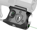WARRIORLAND Pistol Light Laser Combo, Compatible with Springfield Hellcat, Not Fits Hellcat Pro, Compact Trigger Mounted Tactical 150-Lumen LED & Green Laser Light, Power Indicator, SLL-118G