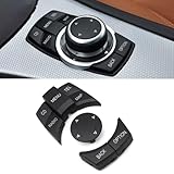 Goodithy Car CIC IDrive Multi-Media Knob Menu Button Switch for BMW 1 3 5 X1 X5 X6 E Series E87 E90 E91 E92 E60 E84 E70 E71 E72, Black