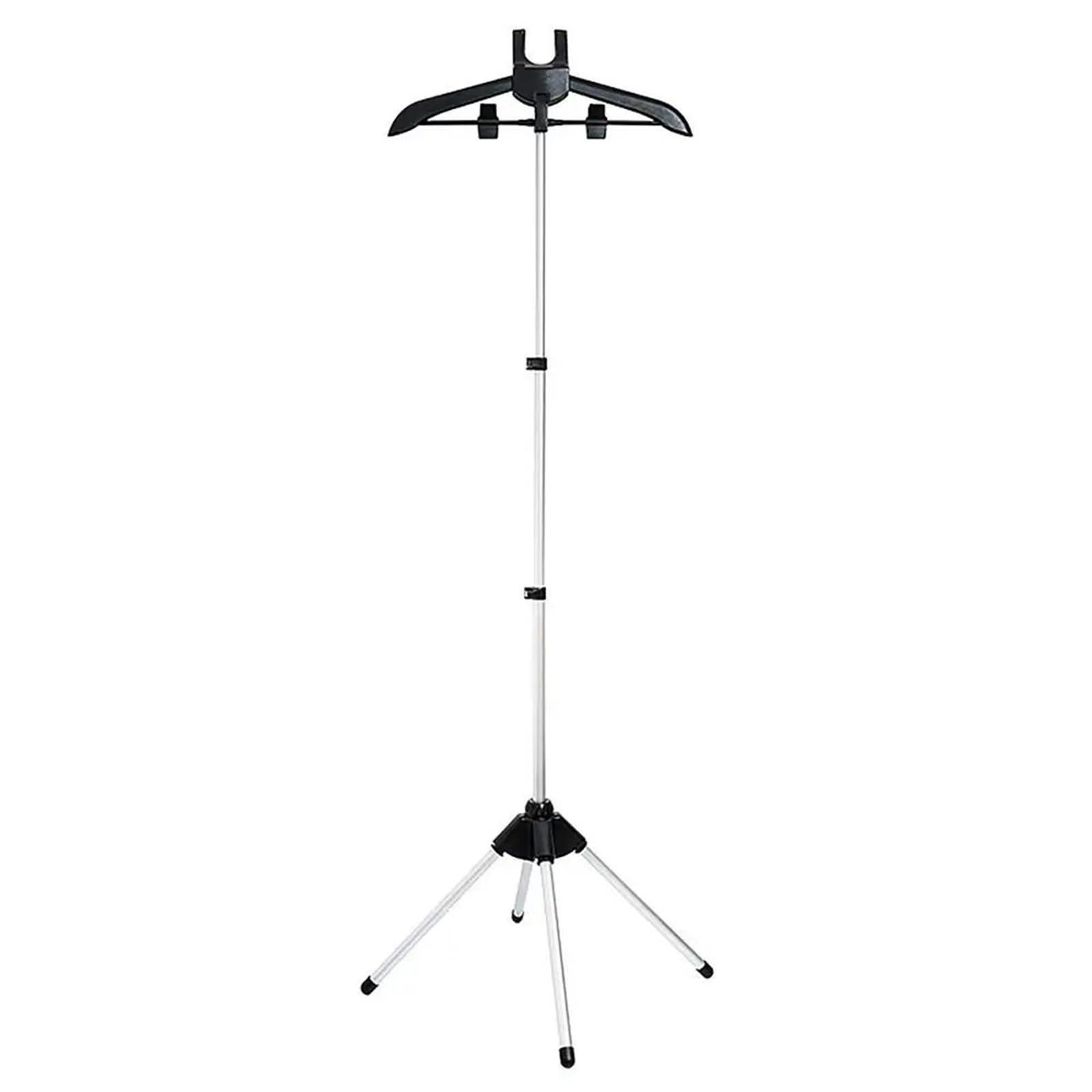 ENWWCH Ironing Board Holder Height Adjustable Standing Garment Hanger For For Bathroom(Black)
