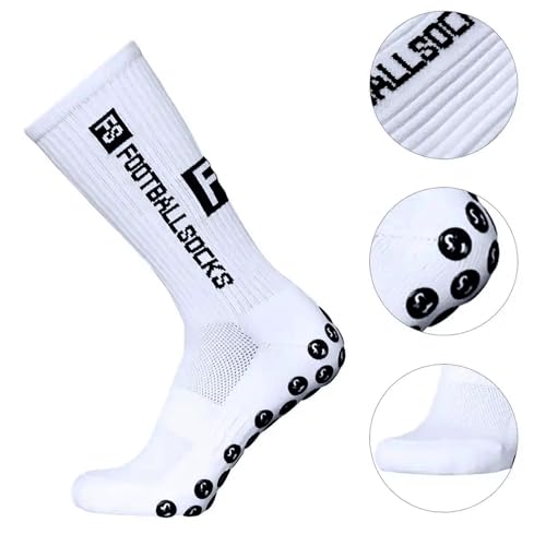 Image of Anti-Slip Sports Socks with Rubber Grip - High-Tech Breathable Cricket, Football, Yoga Socks for Men & Women | Athletic Socks for Gym, Running