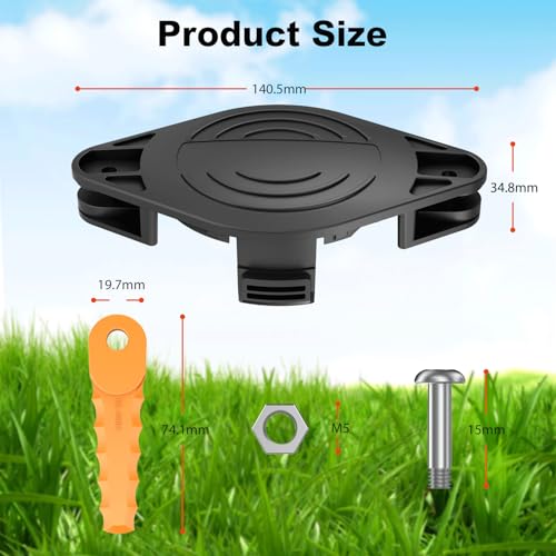 Rivershine Trimmer Plastic Blades Head,Compatible with Black Decker GH900 GH600 LST522 LCC140,Can Replace AF1003ZP,AF-100-32P Replacement spools. (AF-100 Blades Head 1+10+4Pack)
