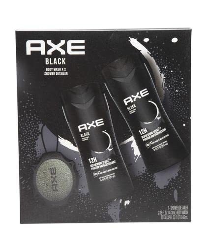 AXE - Juego de regalo con gel corporal y detalle de ducha para aseo negro para vacaciones