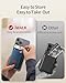 iWALK Stronger Magnetic Wallet, Upgraded for MagSafe Wallet, RFID Blocking, 5 Card Holder with Adjustable Stand, Slim Leather Phone Wallets for iPhone 16/15/14/13/12 Series, iPhone Wallets Navy Blue