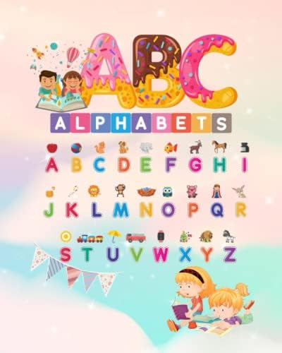 ABC ALPHABETS A B C D E F G H I J K L M N O P Q R S T U V W X Y Z: Practice learning skills for children.