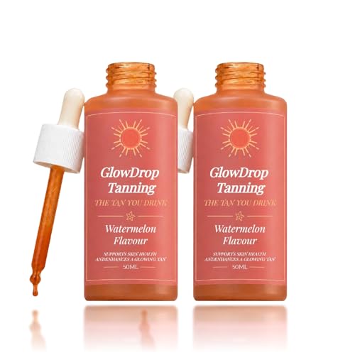 Tanning Drops,GlowDrop Tanning Drops 50ml – Botanicals for Natural Radiant Glow & Even Skin Tone(2PCS)