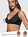 Vertvie Jelly Wireless Bras for Women Push Up Plunge Seamless T-Shirt Bras No Underwire Supportive Full Coverage Bralettes(Black,Medium)