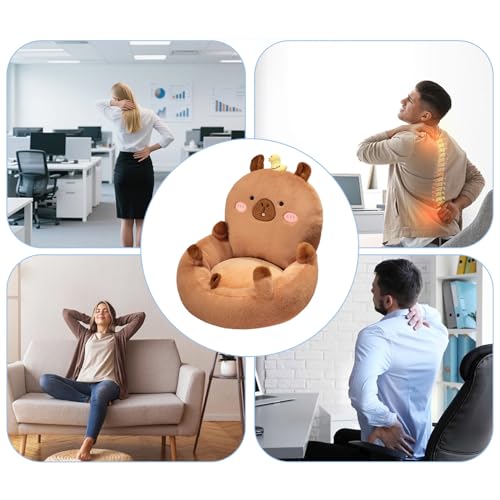 Cojín sillón capibara con respaldo y almohada de suelo para sofá 6