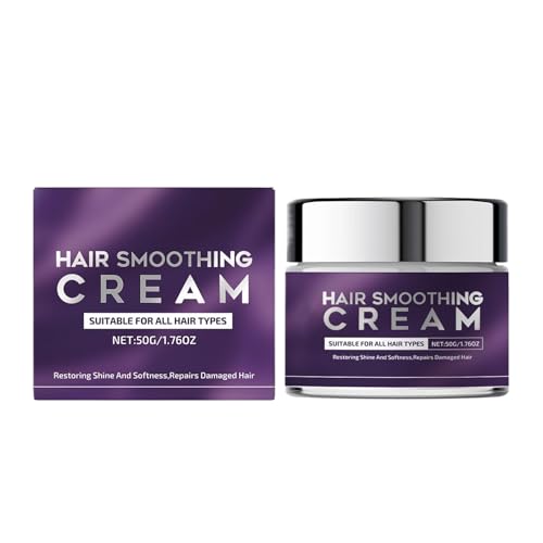 Baoqifong Crema alisadora para el cuidado del cabello – 50 g de crema de control del encrespamiento, loción nutritiva para reparación, cuidado diario, protección del brillo y tratamiento