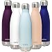 MIRA Stainless Steel Vacuum Insulated Water Bottle | Leak-proof Double Walled Cola Shape Bottle | Keeps Drinks Cold for 24 hours & Hot for 12 hours (Pearl Blue, 17 oz (500 ml, 0.53 qt))