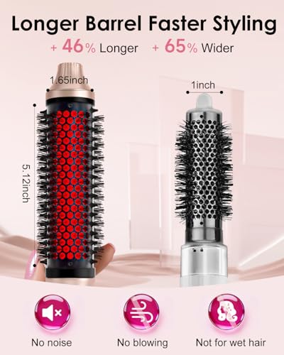 Infrared Thermal Brush, 2026 Upgrated Negative Ion Thermal Round Brush for Women Girls Hai - image 3