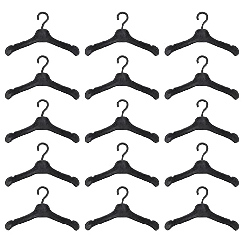 Garneck Essential 50pcs Doll Small Hangers Plastic Rack for Doll Outfits Organize Doll Closet Compact Size