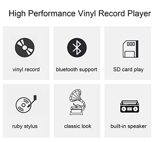 Tourne-Disque en Vinyle avec Forme de klaxon Bluetooth Vintage Tourne-Disque 3 Vitesses pour disques Vinyle Haut… - Les Beatles, Paul McCartney, John Lennon, RIngo Starr, George Harrison Tourne-Disque en Vinyle avec Forme de klaxon Bluetooth Vintage Tourne-Disque 3 Vitesses pour disques Vinyle Haut… – Image 4