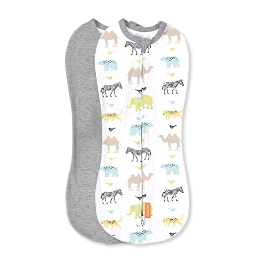 SwaddleMe Pod – Size Newborn, 0-2 Months, 2-Pack (Lil Wild One) No Wrap Zip-Up Newborn Swaddle Creates A Cozy Feeling for Baby and Helps Prevent Startle Reflex
