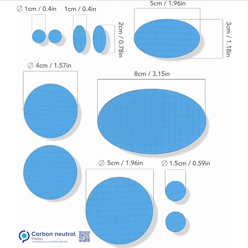 aZengear Repair Patches for Jackets, Tent, Shoe Toe, Air Mattress, Inflatables, PVC Gear - Waterproof, Self-Adhesive, Tear-Cold-Heat-Resistant, Down Puffer Coat (11 Pcs, Sky Blue)