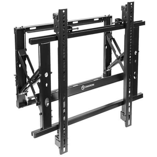 ONKRON Video Wall Mount for 50-70 Inch Digital Video Walls & Panels up to 110 lbs, Video Wall Mounting System 600x600 VESA Mount Extender - Pop Out Wall Mount for Display/Video Wall TV Mount Black