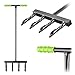 Produktbild KADAX Hand Aerifizierer für Rasen, Rasenlüfter zum Belüften von Rasenflächen und Böden, Gartengerät, Rasenbelüfter mit 4 Zinken und T-Griff, Gartenwerkzeug