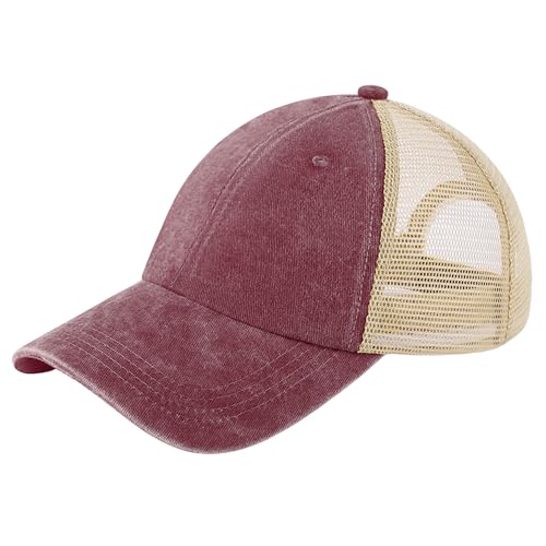 IPEIPBO Washed Mesh Big Cotton Baseball caps Outdoor