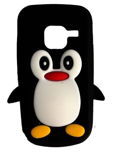 SKS Distribution® Noir Mignon Pingouin Manchot Etui Coque Housse pour Nokia C3 Cover