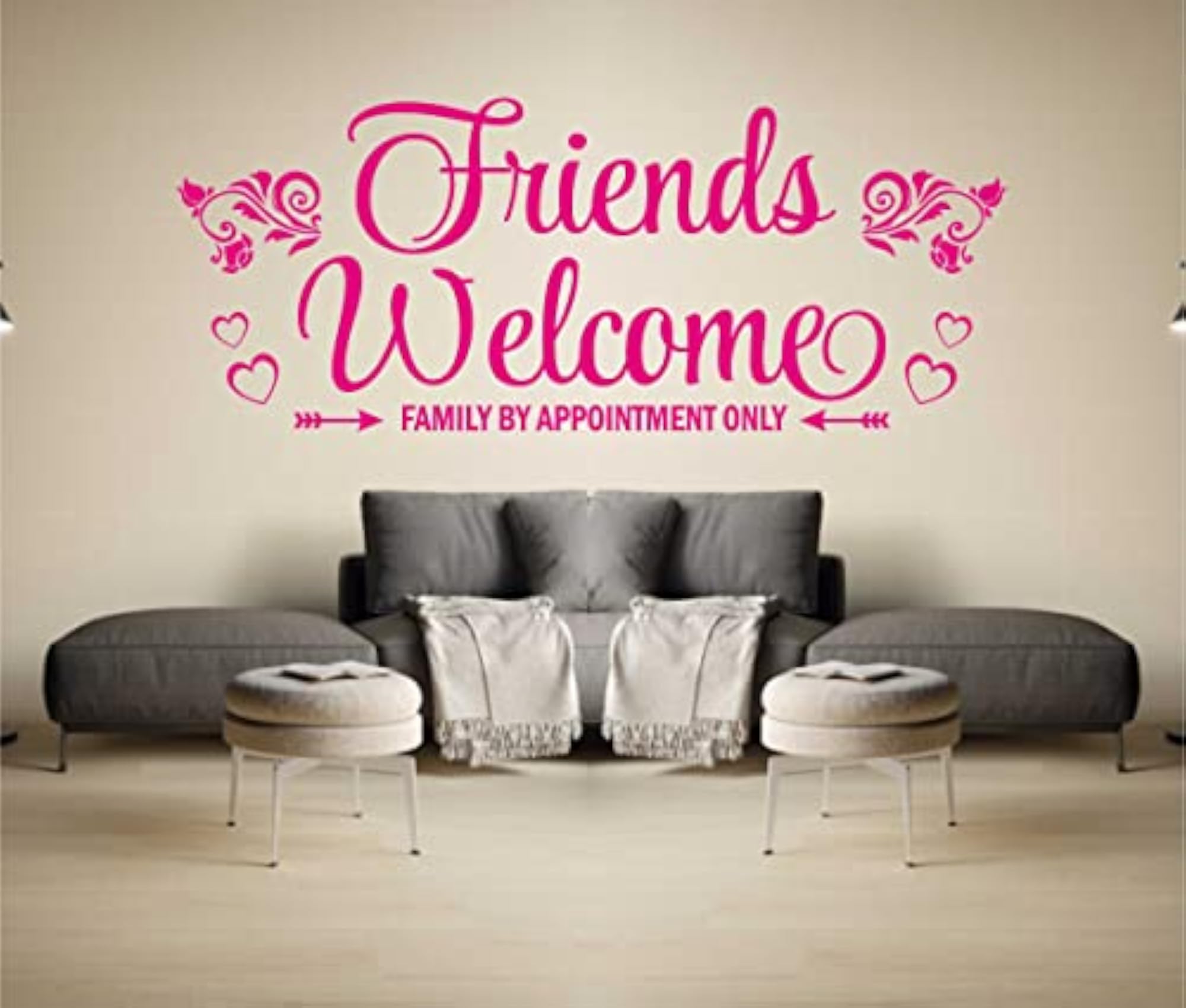 Large Friends Welcome Wall Sticker