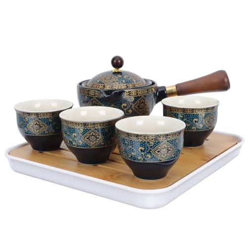 Juego portátil de té en casa con tetera automática de cerámica y taza incluida 2