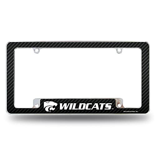 Rico AFC310201BCF Kansas State University - Carbon Fiber Design - All Over Chrome Frame,Multi,12