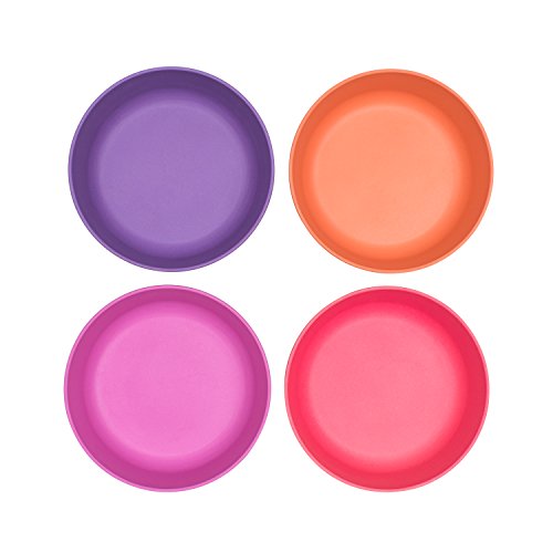 Bobo&Boo Bamboo Kids Bowl | Set Of 4 Eco Friendly Toddler Bowls For Kids | Non Toxic & Reusable ~ Great Gift For Baby Showers Birthdays & Preschool Graduations - Sunset #TOP4