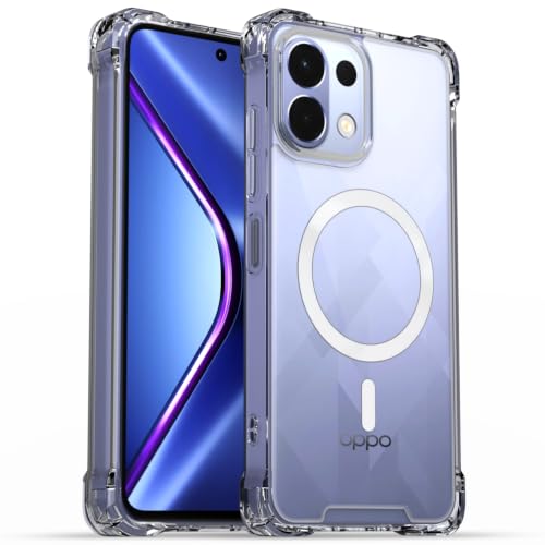 Image of Outlouders Back Cover for Oppo K13 5G Mag-Safe Transparent PC + TPU Bumper Case with Magnetic Support Shockproof Protection (Transparent Mag-Safe)