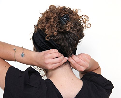 Black Volume & Non-Slip Headband Great under Headband, Tichel, Head Scarves, wigs, Tichel, Head Coverings, Jewish Headcovering, Scarf, Bandana, Apron (Black) (Black)4