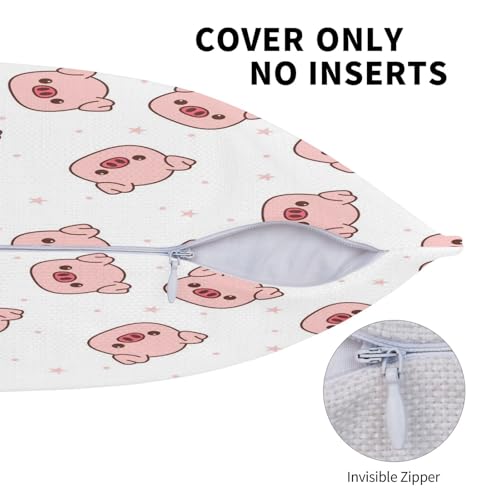 Housse de coussin cochon lot de 2 pour une maison douce et joyeuse