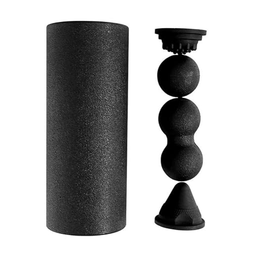 Opilroyn Rodillo de fitness para fascia, rodillo de entrenamiento de alta densidad para entrenamientos, masajeador muscular portátil para hombres y mujeres, atletas, yoga, pilates, gimnasio