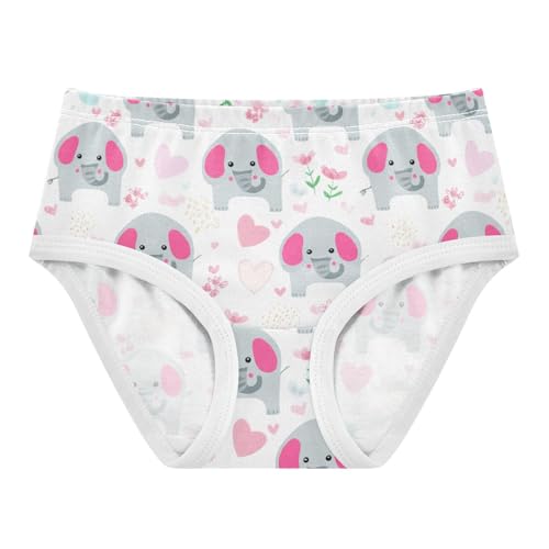 Girls' Underwear Cute Elephant Heart Toddle Brief Panties 2301933