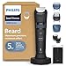 Philips Bartschneider 5000er-Serie – selbstschärfende Metallklingen, 40 Längeneinstellungen, BeardSense-Technologie, Haarkollektor, 100% wasserdicht, Übergangskamm, Reiseetui, Modell BT5785/30