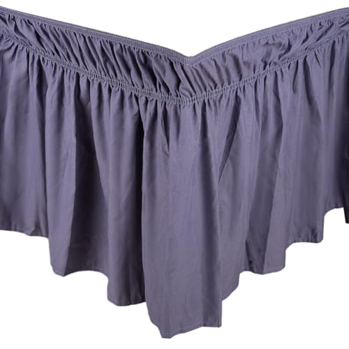 CREATCABIN Faldas de Cama Elásticas con Volantes Envolventes para Ca Tamaño Queen, Ajustables, de Fácil Ajuste, Resistentes A las Arrugas Y A la Decoloración, Lavables A Máquina, para Hoteles, Ca Tama