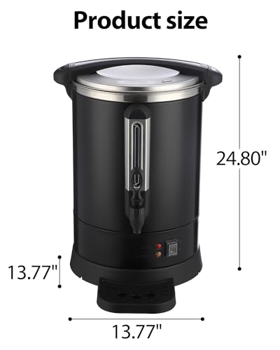 120 Cup Commercial Coffee Urn, [Quick Brewing] [Food Grade Stainless Steel] 18L Large Coffee Maker Perfect For Church, Meeting Rooms, Lounges, and Other Large Gatherings-18L 120 Cups