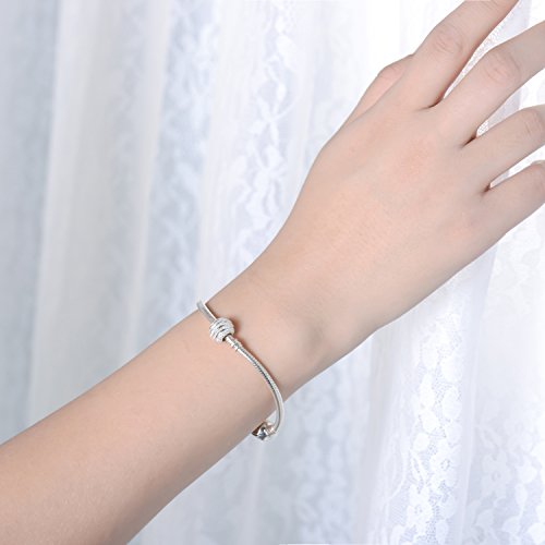 Changeable 925 Sterling Silver Charms For Bracelets (Balling Pure Kugel) #TOP4