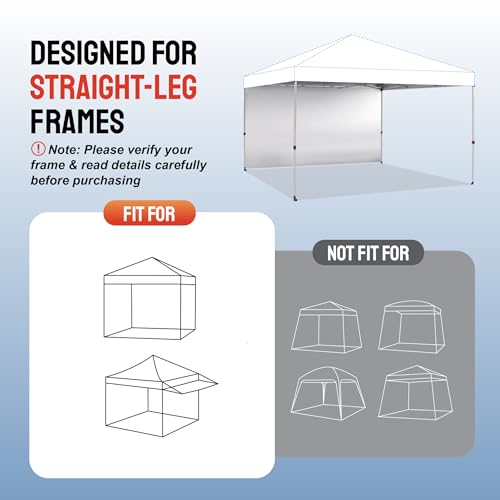 CROWN SHADES SunWall Silver Coated for 12x12 Pop up Canopy Tent, 1 Pack Sidewall Only with Silver Coating (1 Pack, Khaki) by CROWN SHADES - Used condition - Image 5