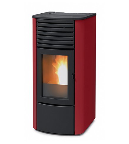  Termostufa a pellet MCZ CLIO HYDRO 23 da 22,80 kW,ventilazione frontale,bordeaux